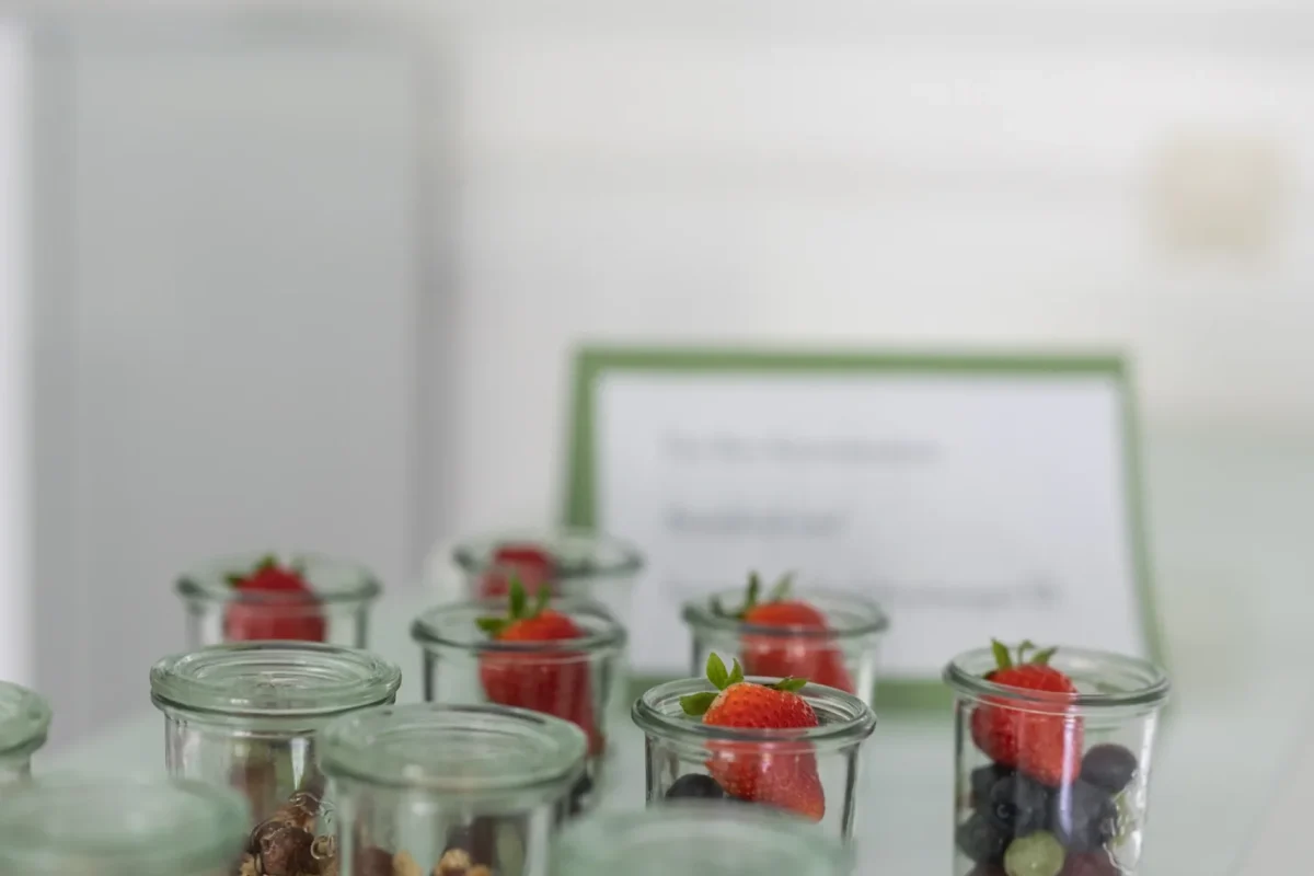 Snacks und Obst für die Veranstaltungspause